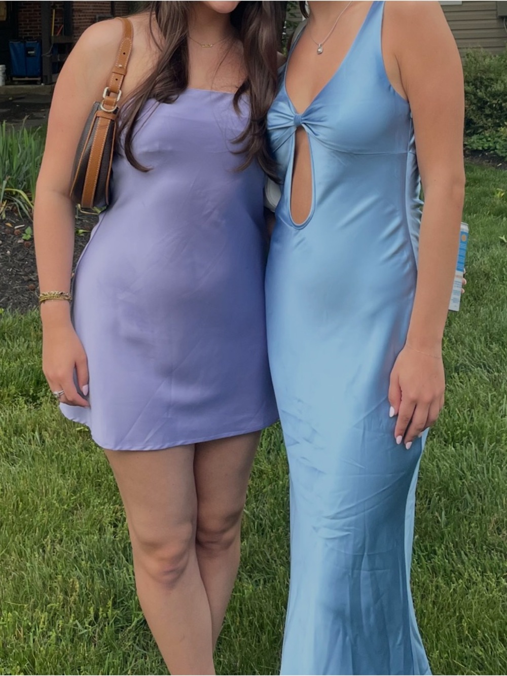 Satin Slip Dress in Lavender